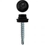 Саморез кровельный 4,8х28, с шайбой, RAL 9005, РМЗ