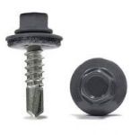 Саморез кровельный 5,5x19, с шайбой, RAL 7024, РМЗ