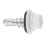 Саморез кровельный 5,5x25, с шайбой, RAL 9003, РМЗ