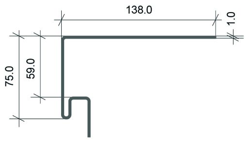 Околооконная планка Ю-пласт 138x3050 мм