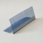 Угол перфорированный ПВХ с сеткой 125x125x2500 мм