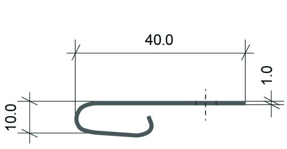 Завершающая планка Ю-пласт 3050 мм